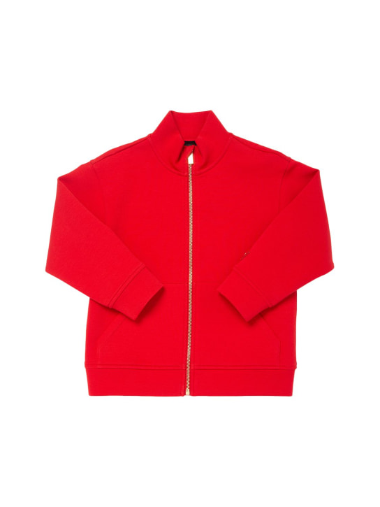 Emporio Armani: Sudadera de algodón jersey - Rojo - kids-boys_0 | Luisa Via Roma