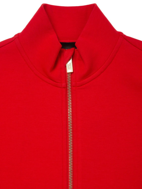 Emporio Armani: Sweat-shirt en jersey doublé - Rouge - kids-boys_1 | Luisa Via Roma