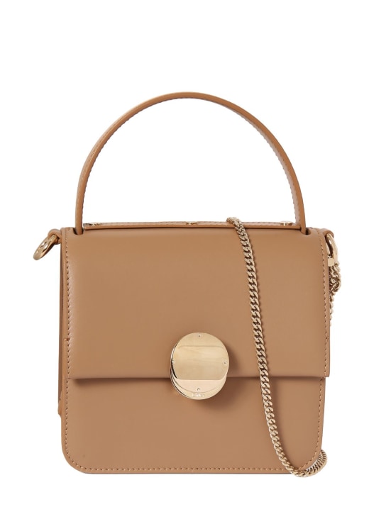 Chloé: Penelope leather top handle bag - Desert Beige - women_0 | Luisa Via Roma