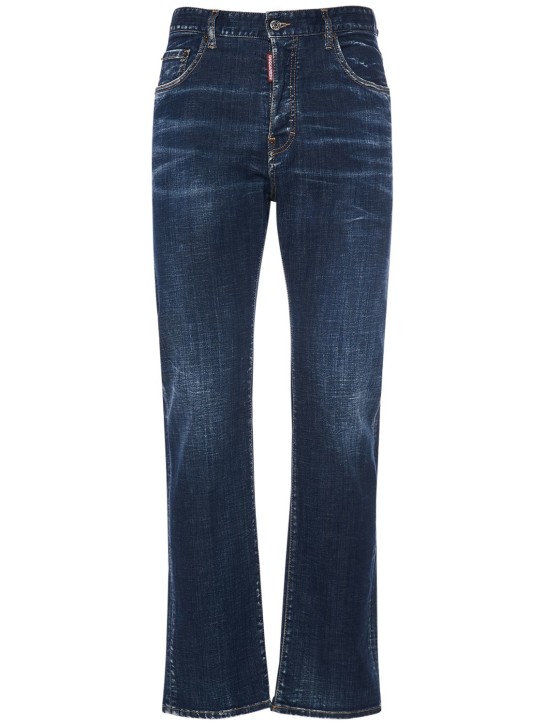 Dsquared2: 642 Stretch cotton denim jeans - Mavi - men_0 | Luisa Via Roma