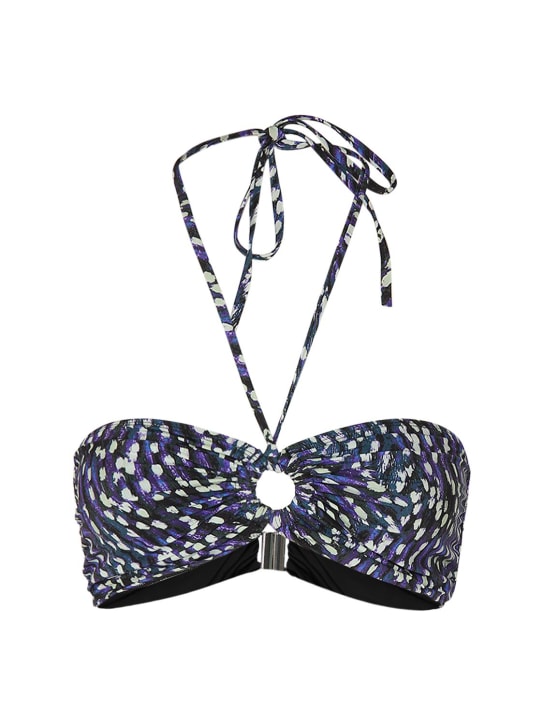 Isabel Marant: Starnea halter neck bikini top - Mavi - women_0 | Luisa Via Roma