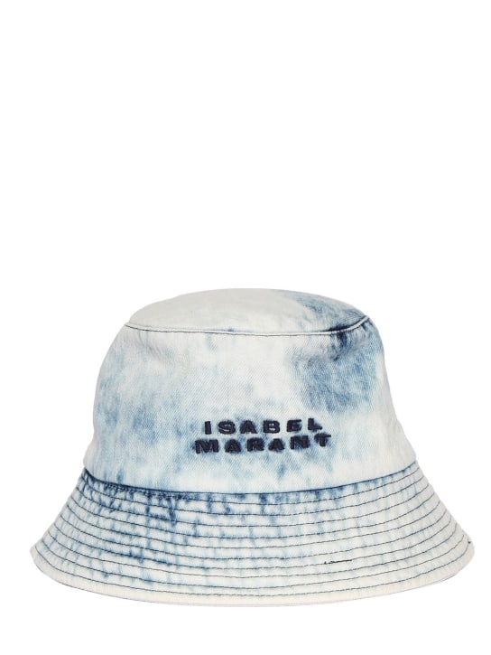 Isabel Marant: Giorgia cotton bucket hat - Light Blue - women_0 | Luisa Via Roma