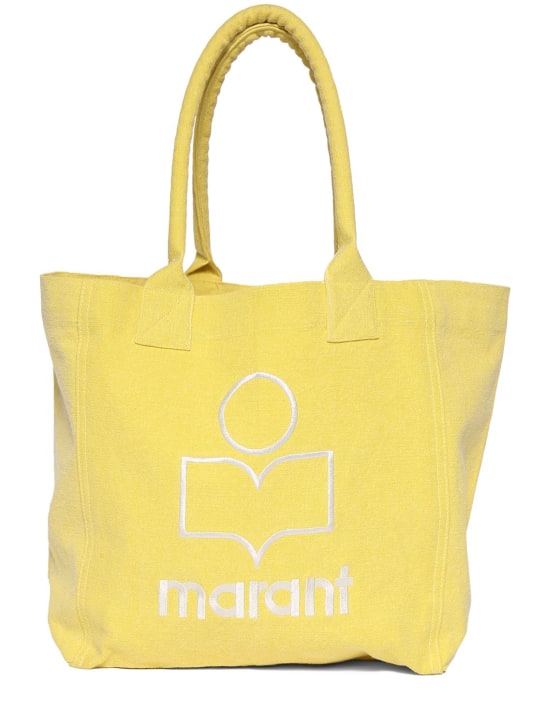 Isabel Marant: Petit sac cabas en toile Yenky - Sunlight - women_0 | Luisa Via Roma