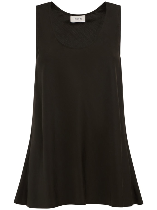 Lemaire: Flared tank top - Brown - women_0 | Luisa Via Roma