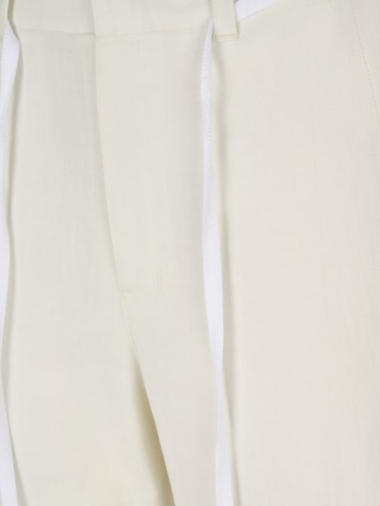 Lemaire: Cotton straight pants w/self-tie strings - women_1 | Luisa Via Roma