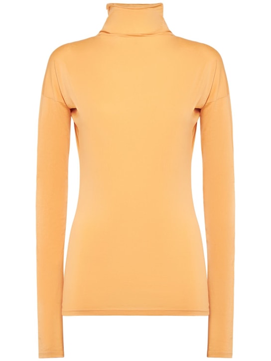Lemaire: Haut en jersey de coton - Fresh Peach - women_0 | Luisa Via Roma