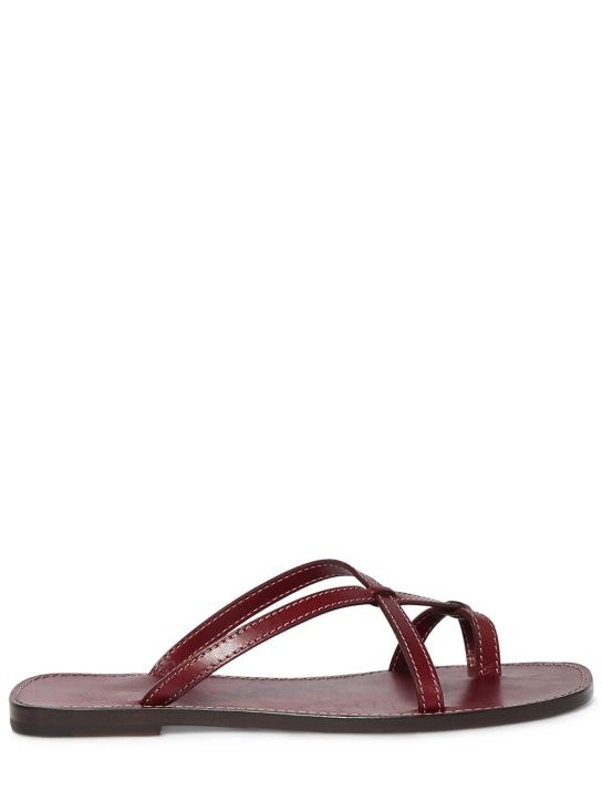 The Row: Link leather sandals - Red - women_0 | Luisa Via Roma