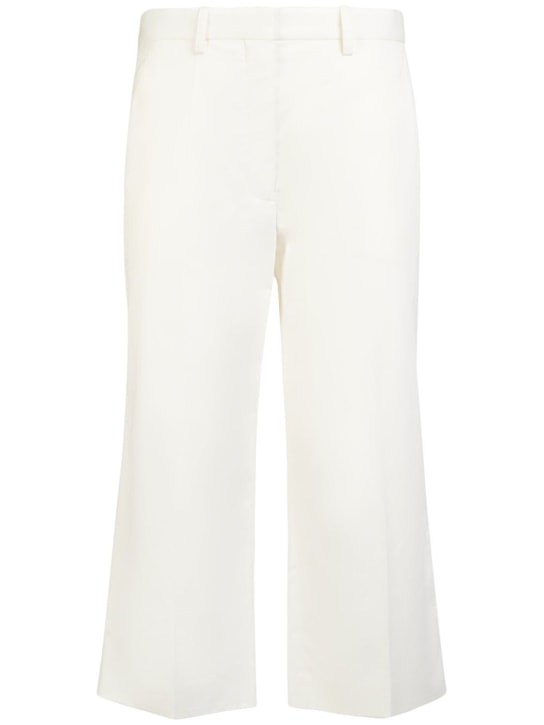 The Row: Gandine cotton blend drill crop pants - White - women_0 | Luisa Via Roma