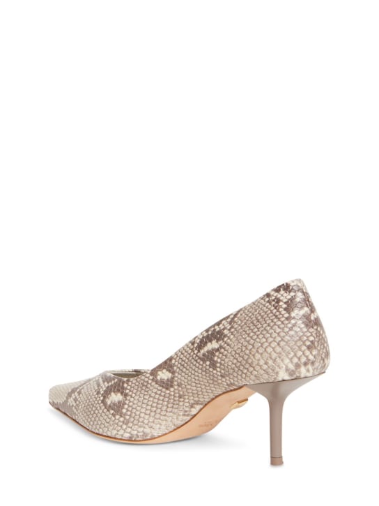 Max Mara: Décolleté in pelle stampa pitone 65mm - women_3 | Luisa Via Roma