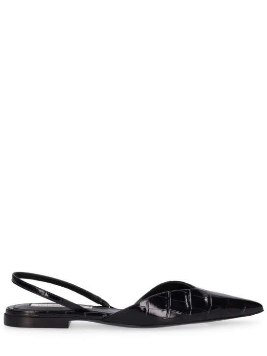 Victoria Beckham: Zapatos planos depiel efecto cocodrilo - Negro - women_0 | Luisa Via Roma