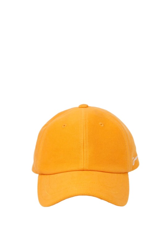Jacquemus: La Casquette Jacquemus cotton hat - Dark Orange - men_0 | Luisa Via Roma
