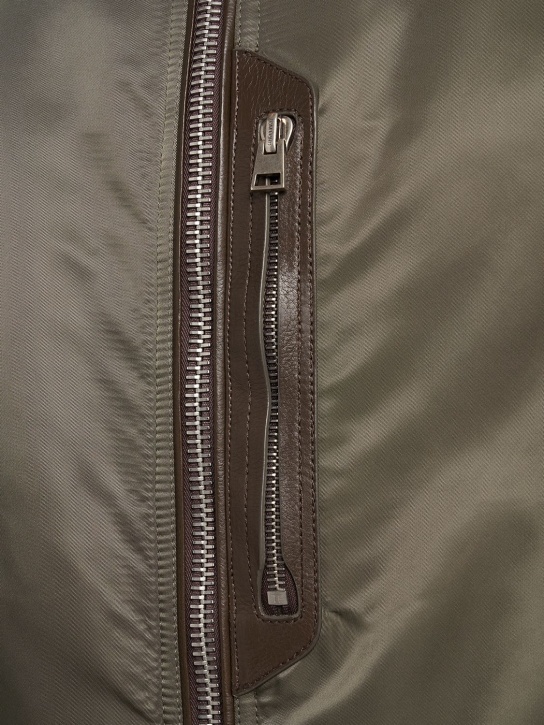 Tom Ford: Shiny twill bomber jacket - men_1 | Luisa Via Roma