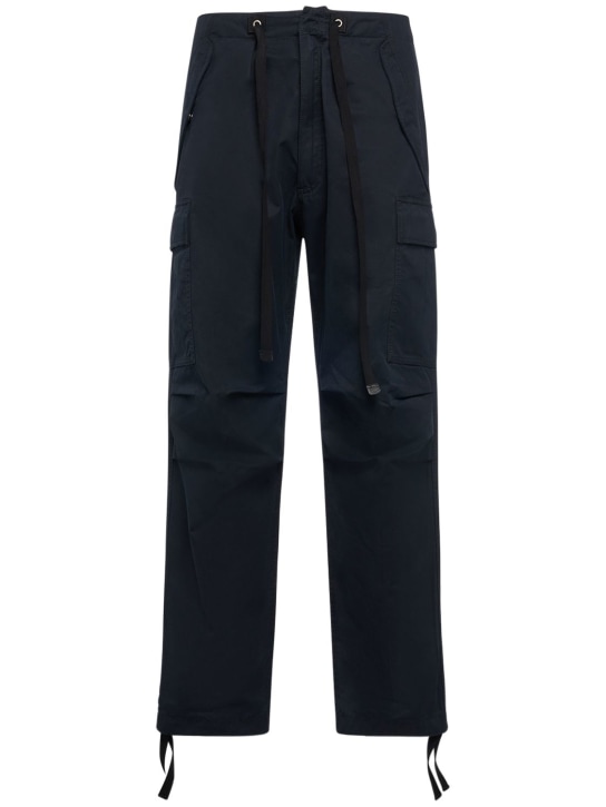 Tom Ford: Pantalones cargo de sarga de algodón - Tinta - men_0 | Luisa Via Roma