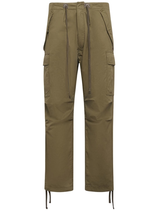 Tom Ford: Pantalones cargo de sarga de algodón - Salvia - men_0 | Luisa Via Roma