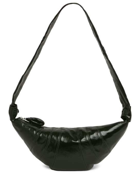 Lemaire: Small Croissant coated cotton crossbody - men_0 | Luisa Via Roma