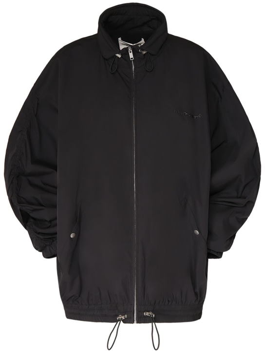 Marant Etoile: Buster zip-up jacket w/ drawstring - Washed Black - women_0 | Luisa Via Roma