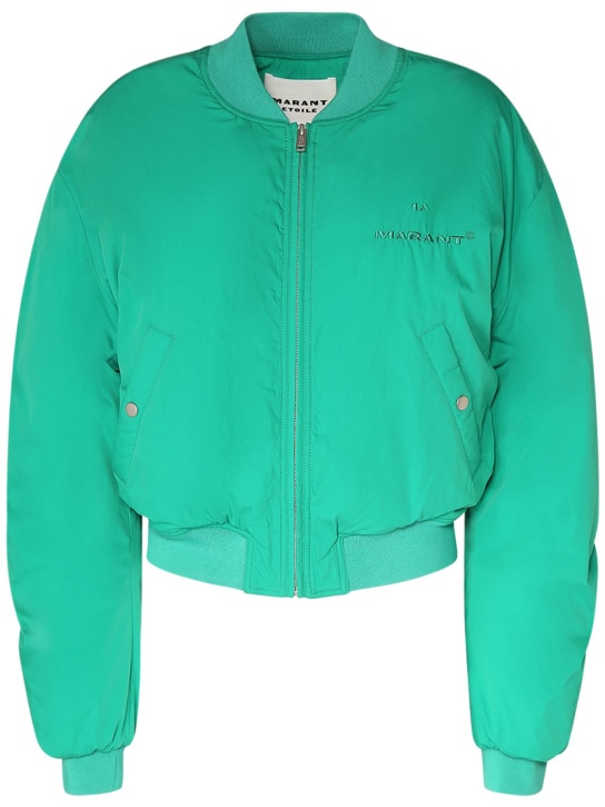 Marant Etoile: Bessime zip-up bomber jacket - Yeşil - women_0 | Luisa Via Roma