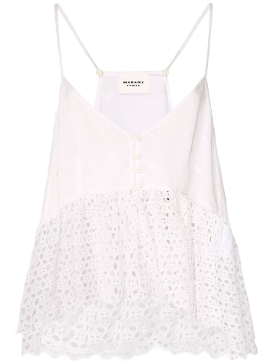 Sogane cotton top w/ embroidery - Marant Etoile - Women | Luisaviaroma