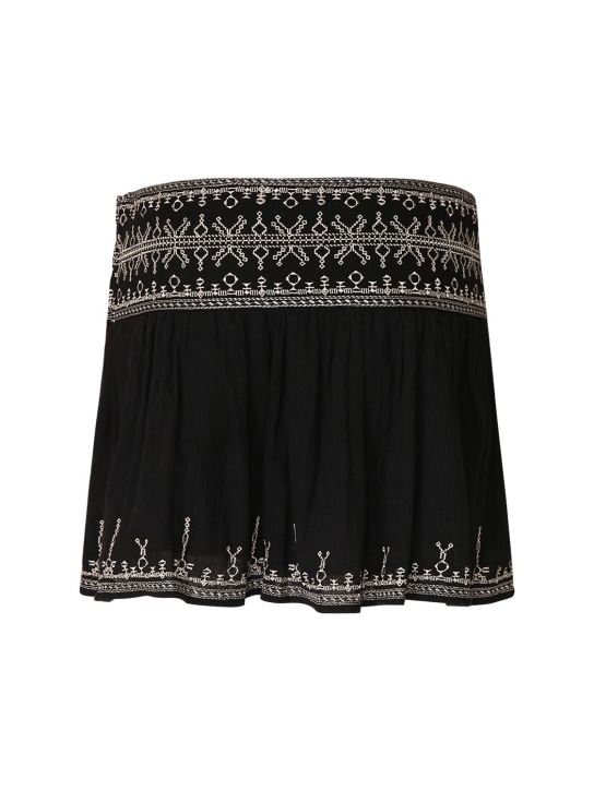 Marant Etoile: Picadilia cotton mini skirt - women_4 | Luisa Via Roma