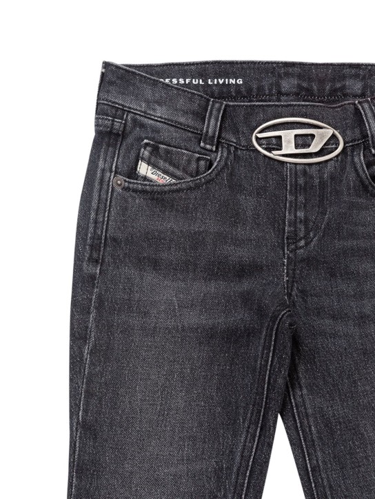 Diesel Kids: Jeans de denim de algodón - Negro - kids-girls_1 | Luisa Via Roma