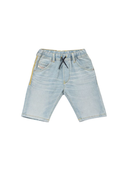 Diesel Kids: Shorts de denim de algodón stretch - Azul Claro - kids-boys_0 | Luisa Via Roma