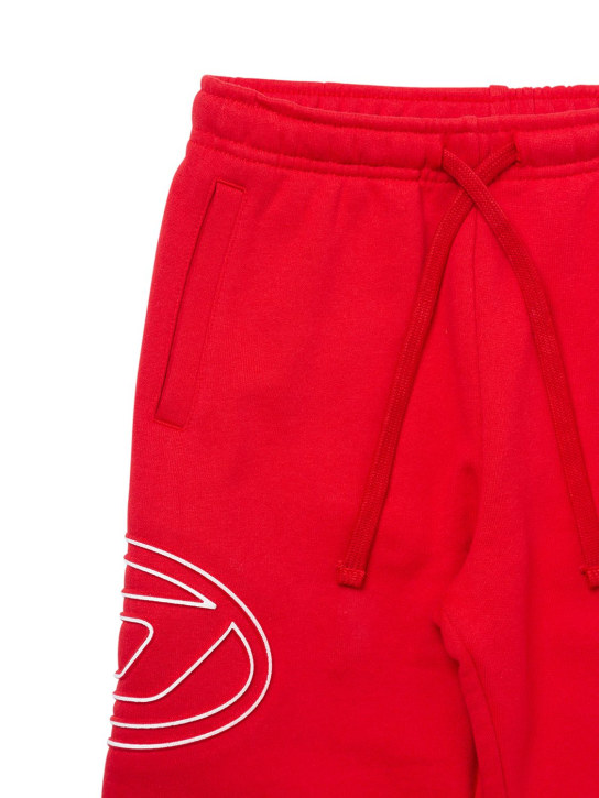 Diesel Kids: Pantalones de felpa de algodón - Rojo - kids-boys_1 | Luisa Via Roma
