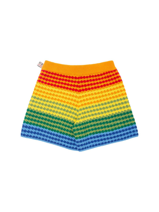N°21: Cotton tricot shorts - Renkli - kids-girls_0 | Luisa Via Roma