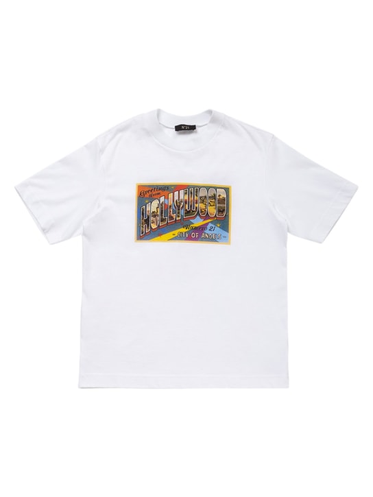 N°21: Bedrucktes T-Shirt aus Baumwolljersey - Weiß - kids-boys_0 | Luisa Via Roma