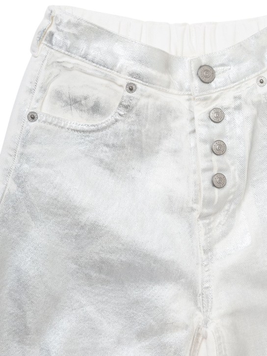 MM6 Maison Margiela: Cotton denim jeans - White - kids-girls_1 | Luisa Via Roma