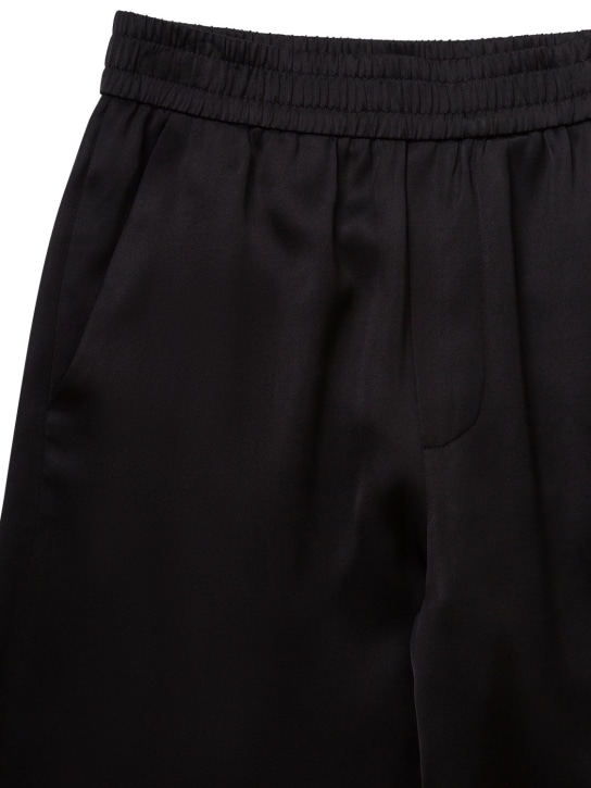 MM6 Maison Margiela: Pantalon ample en viscose - Noir - kids-girls_1 | Luisa Via Roma