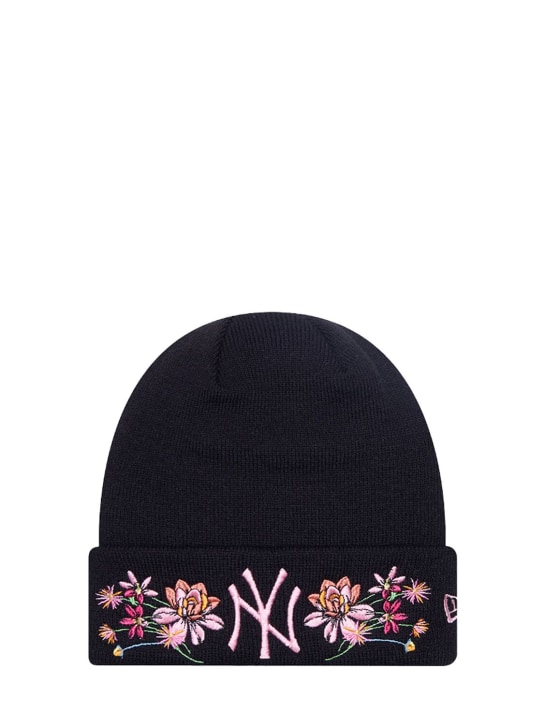 New Era: Yankees刺绣科技织物便帽 - 黑色/粉色 - women_0 | Luisa Via Roma