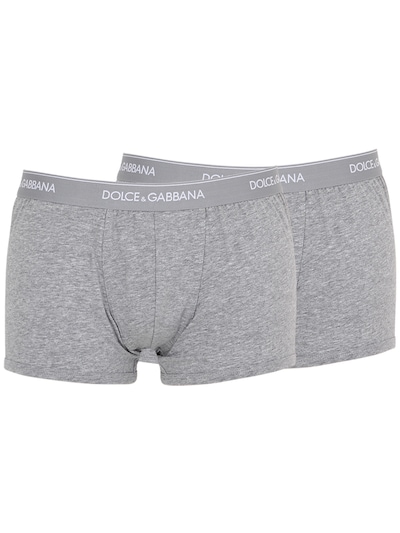 Pack de 2 calzones boxer de algodón - Dolce & Gabbana - Hombre | Luisaviaroma