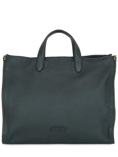 Fortu Milano Top Handle Leather Bag In Philippe Green