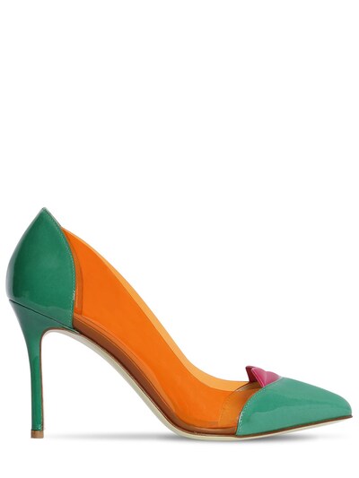 orange and green heels