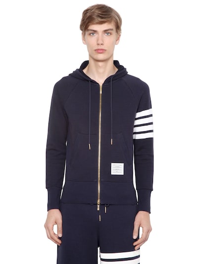 thom browne navy hoodie