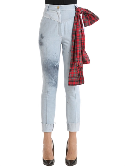 bleached denim jeans