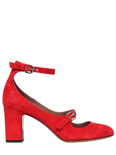 Tabitha Simmons - 75mm tutu double strap suede pumps - Red | Luisaviaroma
