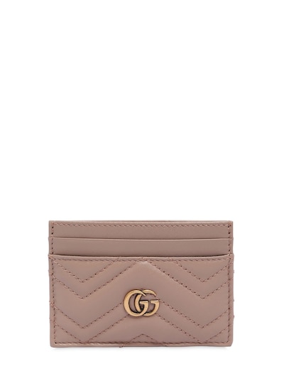 gg marmont quilted leather card case