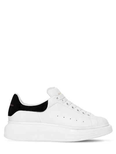 Alexander McQueen - Sneakers in pelle e camoscio 40mm - Bianco/Blu | Luisaviaroma Alexander McQueen - Sneakers in pelle e camoscio 40mm - Bianco/Blu | Luisaviaroma