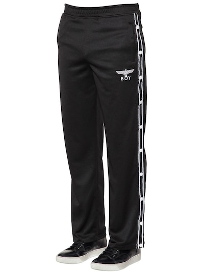 track pants with side snaps