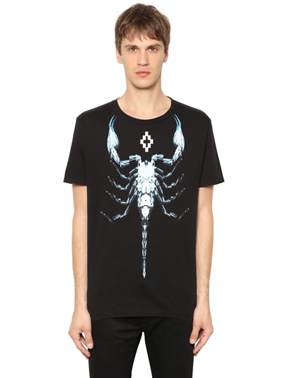 marcelo burlon county of milan - 蝎子印图织棉t恤 - 黑色