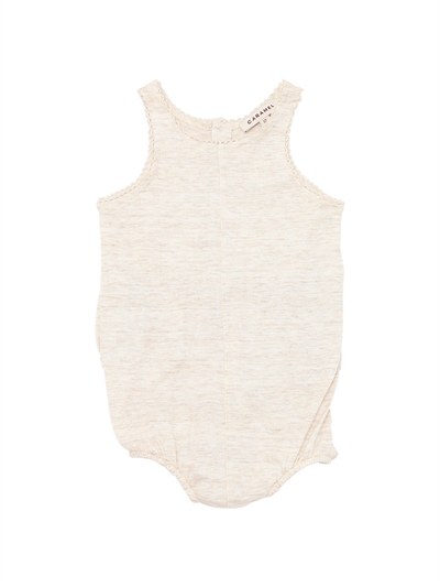 Caramel Baby And Child Slub Cotton Jersey Bodysuit Beige Luisaviaroma
