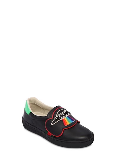 Gucci - Ufo leather slip-on sneakers 