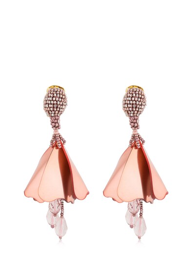 oscar de la renta 小号"impatiens"耳环 玫瑰金