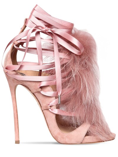 pink lace up sandals