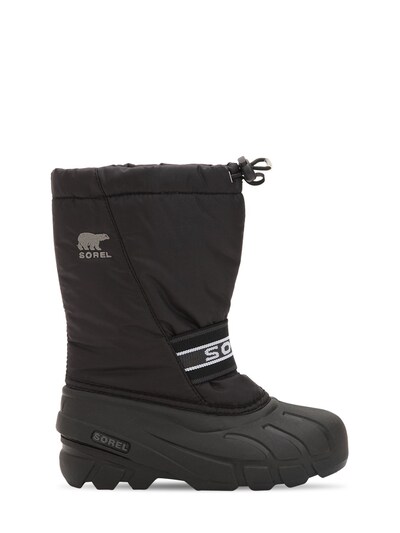 snow boots with bear logo