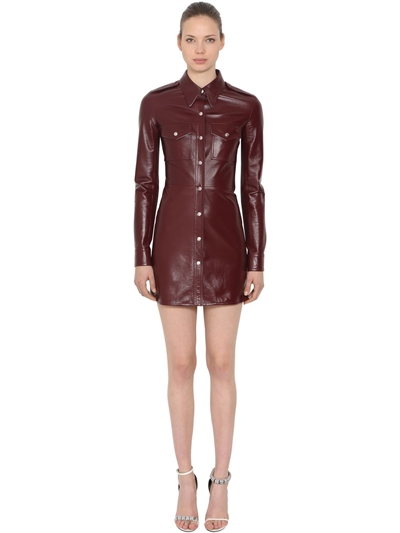 calvin klein leather dress