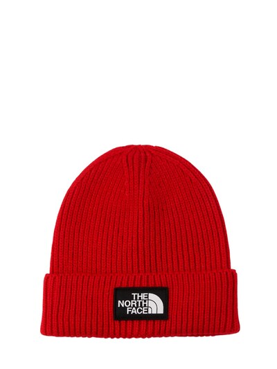 north face red beanie hat