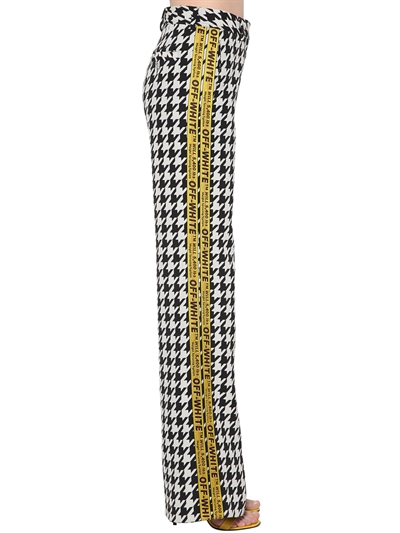 off white houndstooth pants