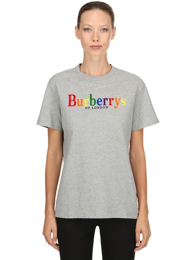 burberry clumber flocked logo tee